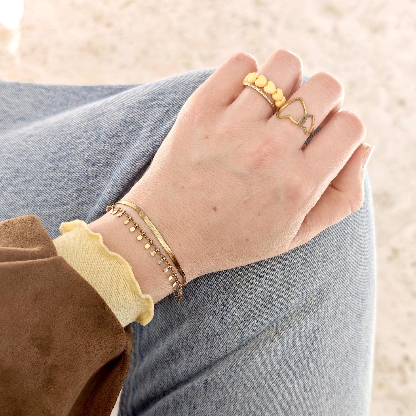 Bague GAGA - Jaune pastel 💛