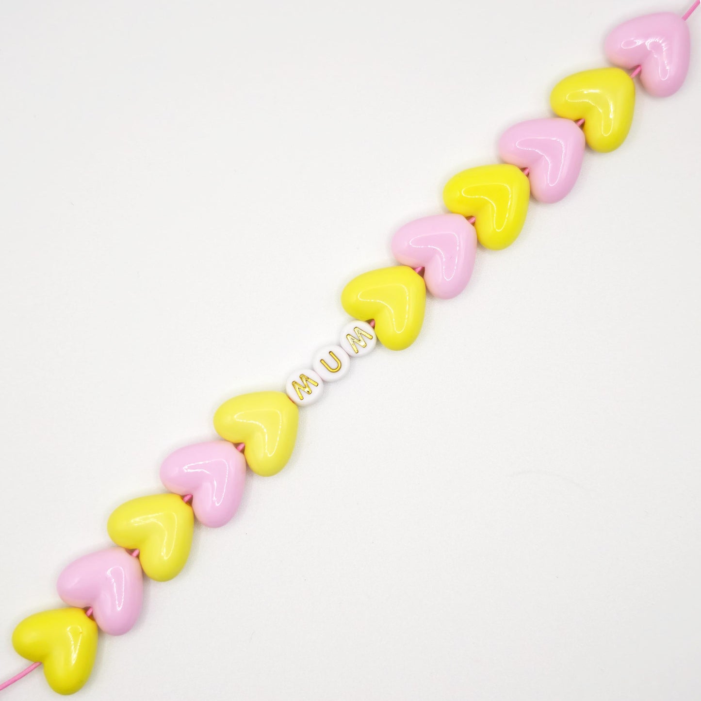 Bracelet GAGA - Maxi Rose pastel & Jaune pep's