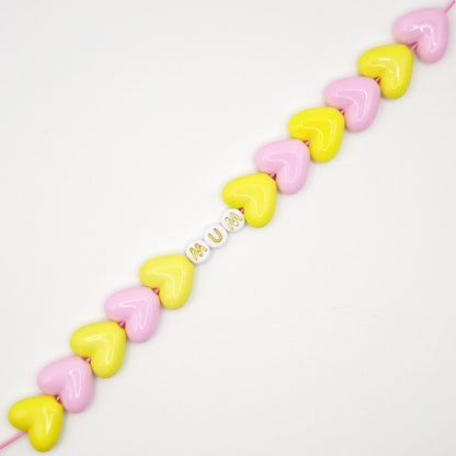 Bracelet GAGA - Maxi Rose pastel & Jaune pep's