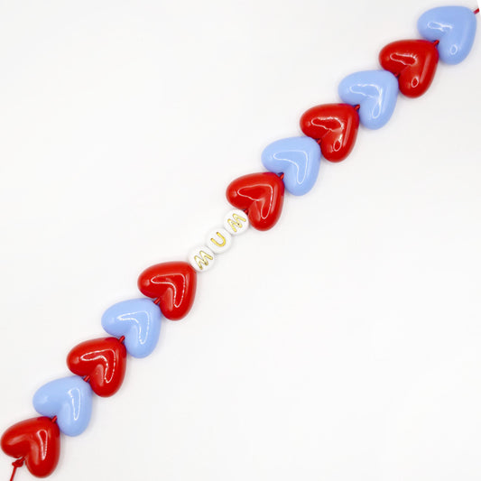 Bracelet GAGA - Maxi Bleu ciel & Rouge